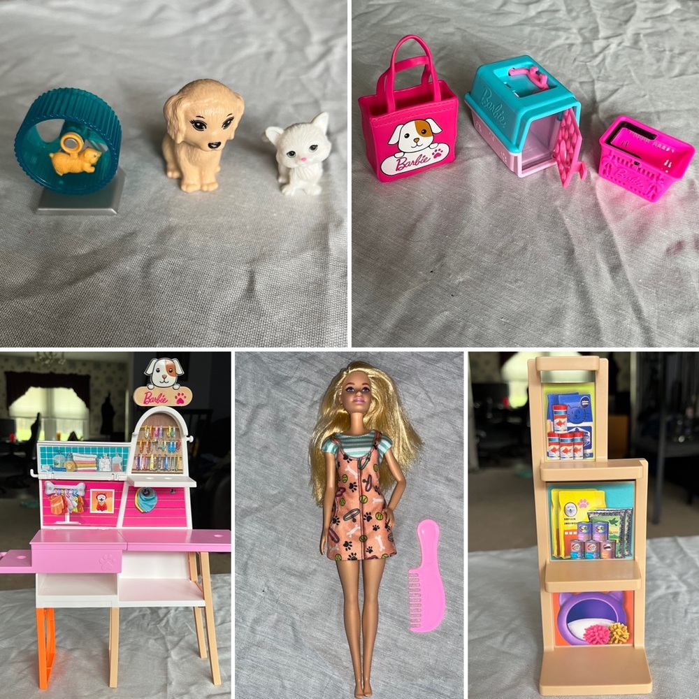 Partial Barbie Pet Boutique Playset